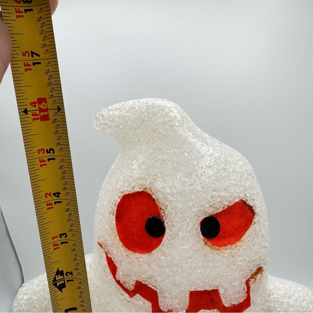Two Melted Plastic Popcorn Light-Up Ghost Figurines 16” Halloween Decor Target - Picture 6 of 13